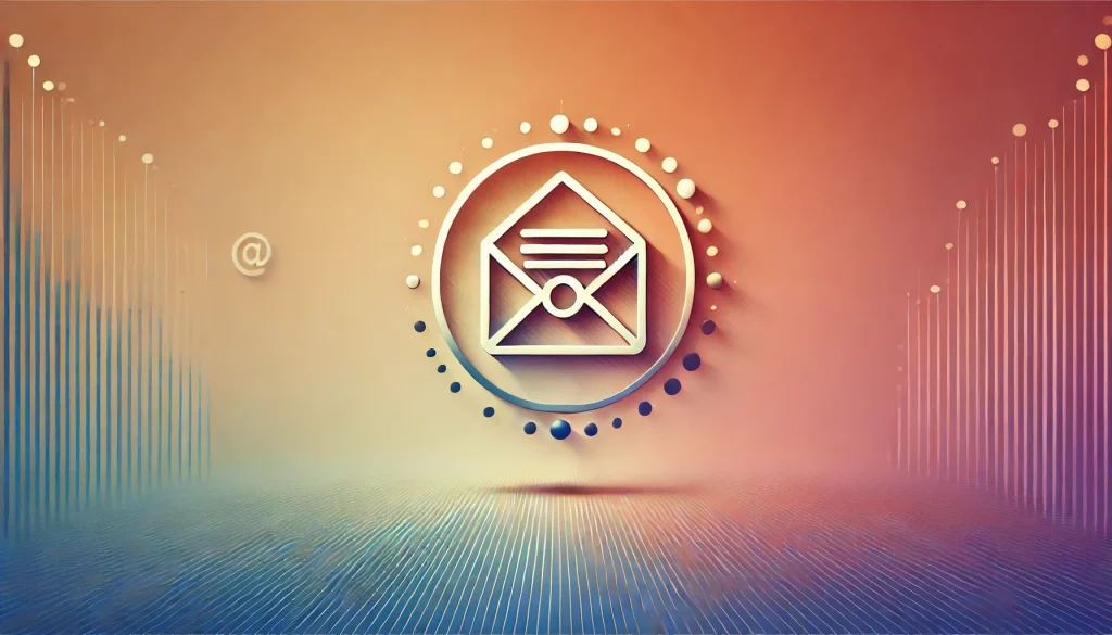 Modern minimalist image symbolizing the guest blogging outreach business with a smooth gradient background and a central icon representing communication and content creation. This represents the process of connecting clients and blog owners for guest posts.